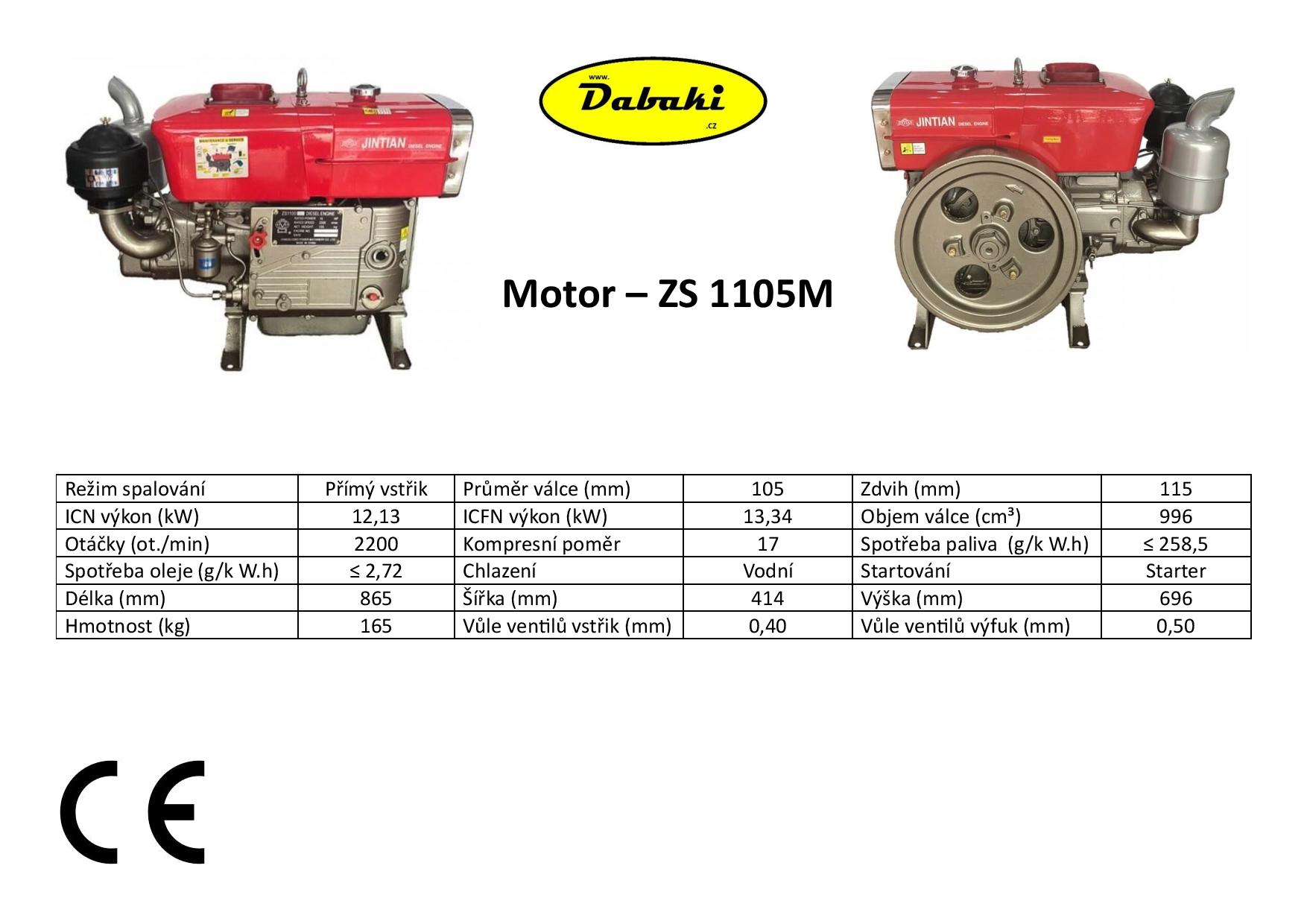 <p>Pohon mininakladače Dabaki ML 250 zajišťuje spolehlivý a dostatečně výkonný diesel <strong>motor ZS 1105M</strong></p>
